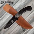 Blackened Steel Blade and Ebony Pakkawood Handle