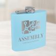 Powder Blue Six Ounce Flask