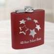 Personalized Flask In Maroon Powder Coat