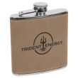 6 Ounce Leatherette Wrapped Stainless Steel Flask