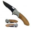 Zebra Wood Handle Folder