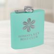 Personalized Flask In Teal Powder Coat