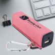 Personalized Power Bank in pink leatherette