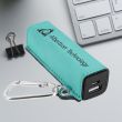 Power Bank in teal leatherette