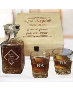 Decanter and Rocks Glasses Gift Set