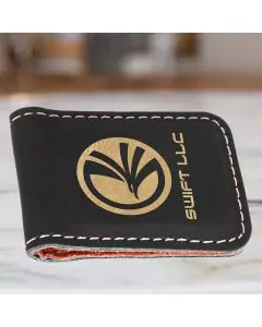 Personalized Money Clip With Gold Metallic Engraving