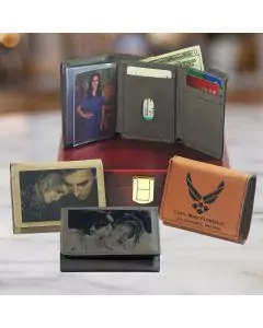 Leatherette Trifold Wallet In Choice Of Color