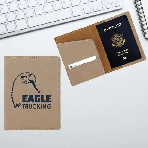 Personalized Leatherette Passport Wallet