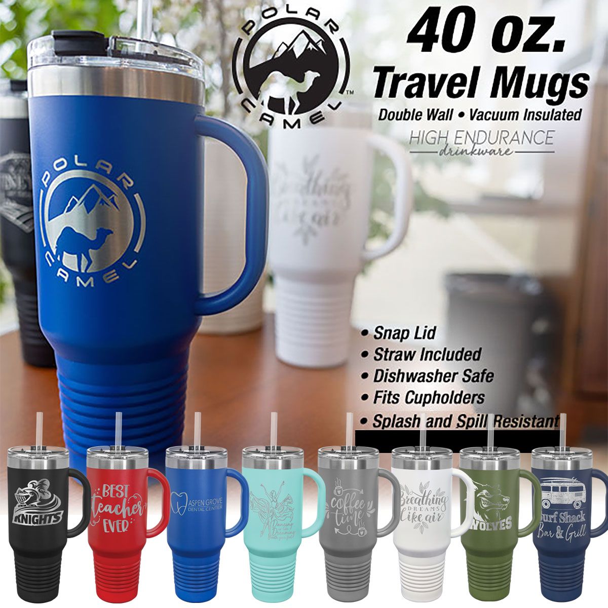 Personalized 40 Ounce Polar Camel Insulated Tumbler