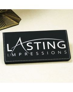 Personalized Black/Silver Checkbook Cover