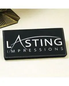 Personalized Black/Silver Checkbook Cover