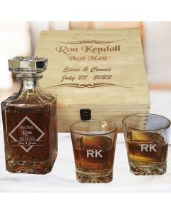 Decanter and Rocks Glasses Gift Set