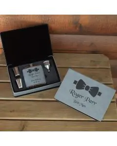 Engraved Groomsmen Gifts Flask Set