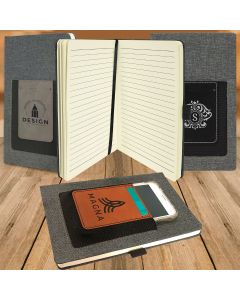 Personalized Journal with Cell Phone Pocket