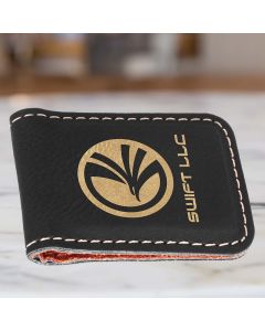 Personalized Money Clip With Gold Metallic Engraving