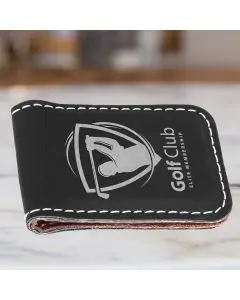 Personalized Money  Clip With Silver Metallic Engraving