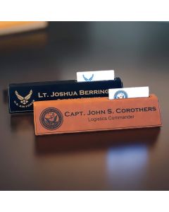 Leatherette Desk Name Bar