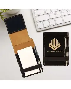 Notepad And Pen with Gold Metallic Engraving