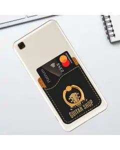 Phone Ring Wallet In Black Leatherette