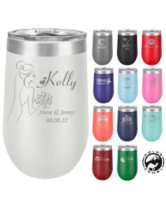 Personalized Polar Camel Stemless Wine Glass