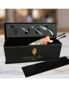 Black Leatherette With Metallic Gold Engraving
