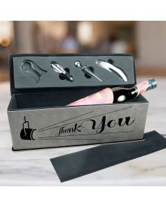 Custom Gray Wine Box And Tool Set