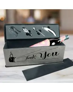 Custom Gray Wine Box And Tool Set