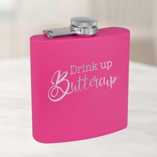 Custom Flask in Hot Pink Powder Coat