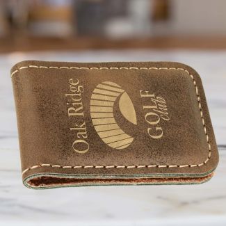 Personalized Money Clip With Metallic Gold Engraving