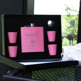 Pink Flask Gift Set