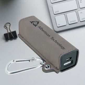 USB 2200 mAh in Gray Leatherette