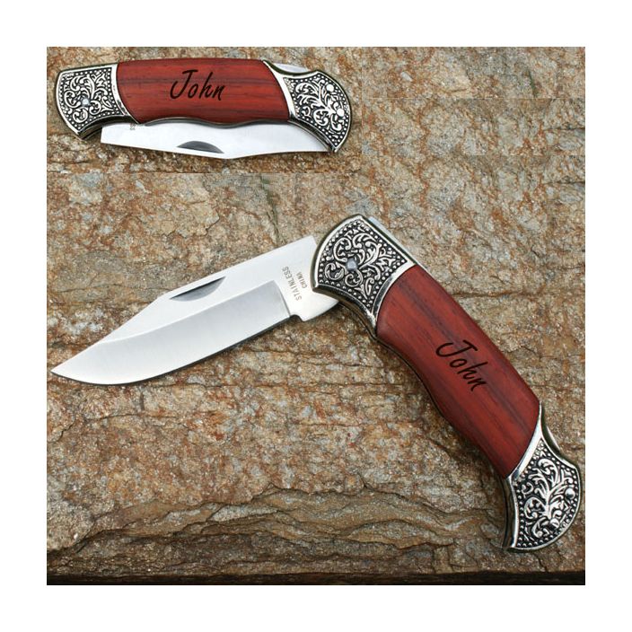 Engraved Groomsmen Gift Folding Hunting Knife