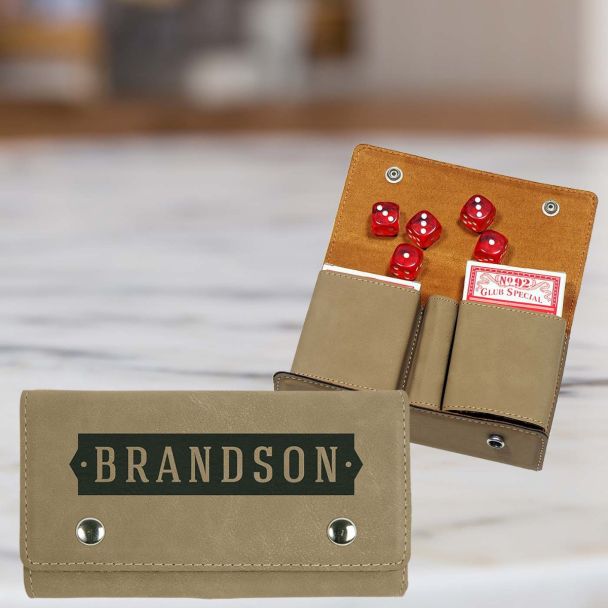 Personalized Card And Dice Gift Set