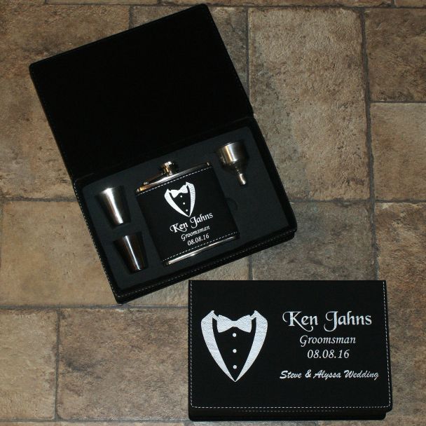 Groomsmen Gifts Flask Set