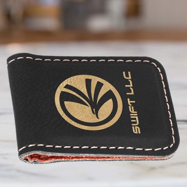 Personalized Money Clip With Gold Metallic Engraving