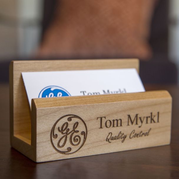 Maple Business Card Holder