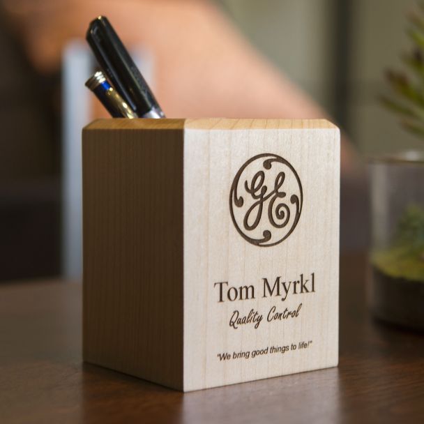 Personalized Desk Pen Holder