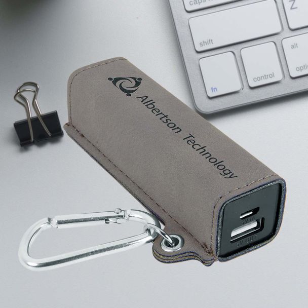 USB 2200 mAh in Gray Leatherette