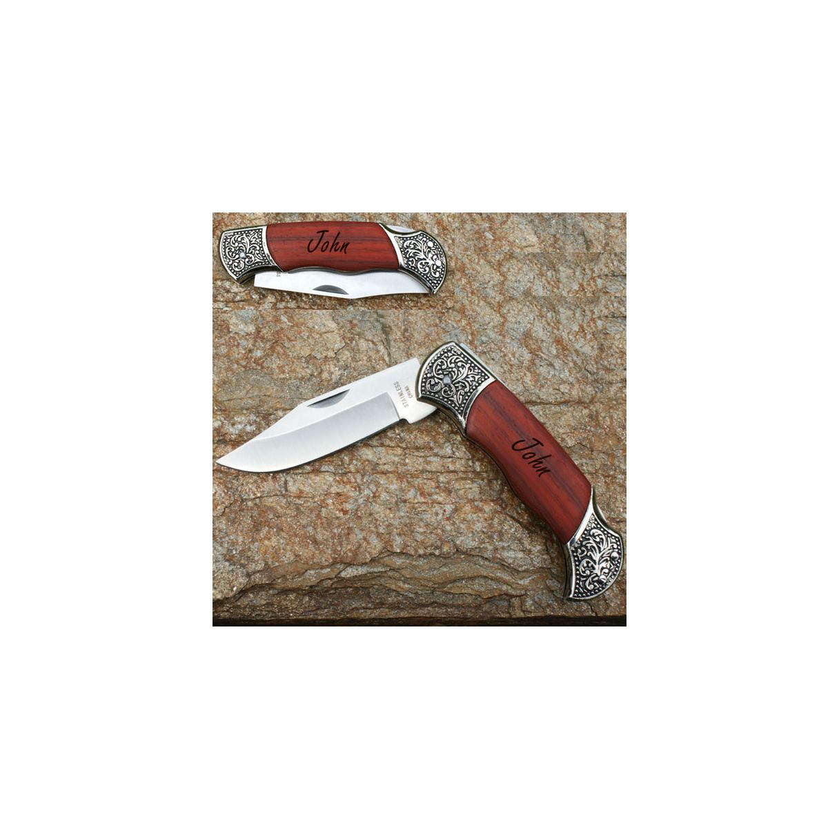 Engraved Groomsmen Gift Folding Hunting Knife