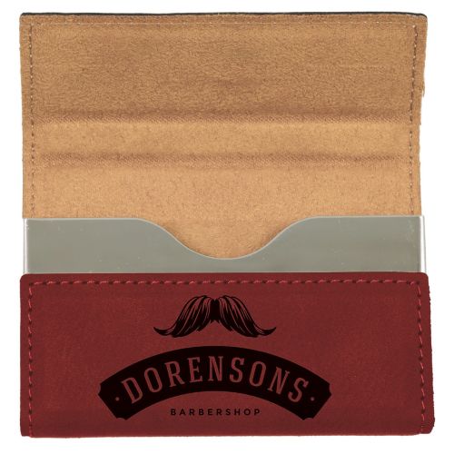 Personalized Portable Business Card Holder In Leatherette