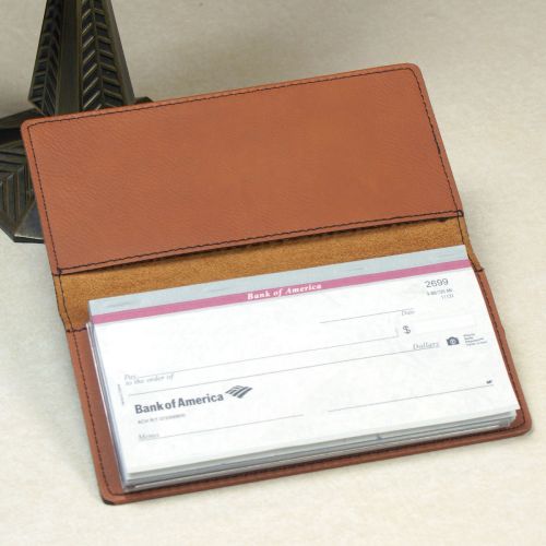 Personalized Photo Checkbook Wallet In Rawhide Leatherette