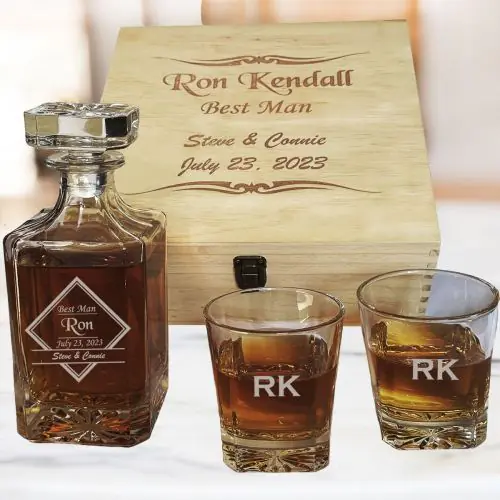 Decanter and Rocks Glasses Gift Set