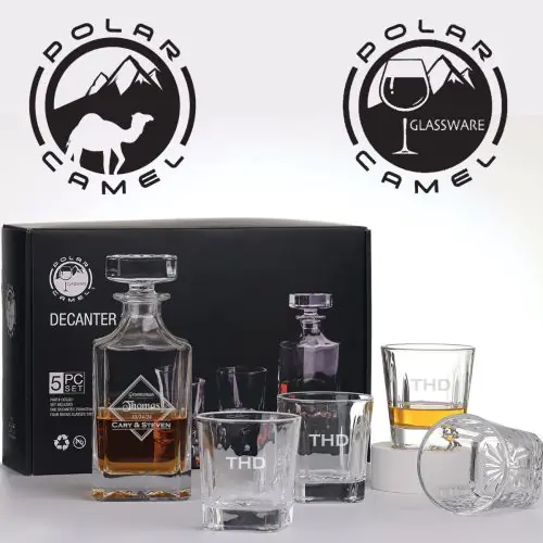 Polar Camel Decanter and Rocks Glasses Set