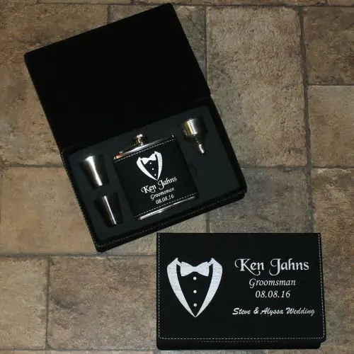 Groomsmen Gifts Flask Set