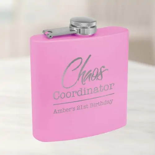 Personalized Flask In Pink 