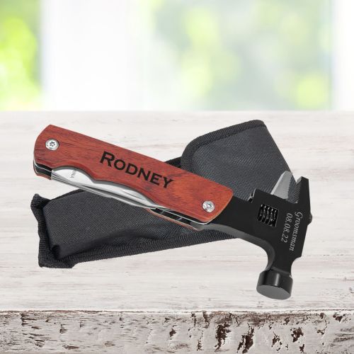 Personalized Groomsmen Gifts Hammer Multitool With Sheath