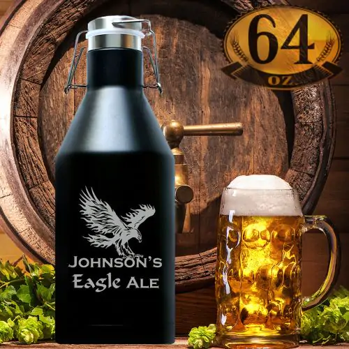 Personalized Beer Growler 64 Oz From Polar Camel