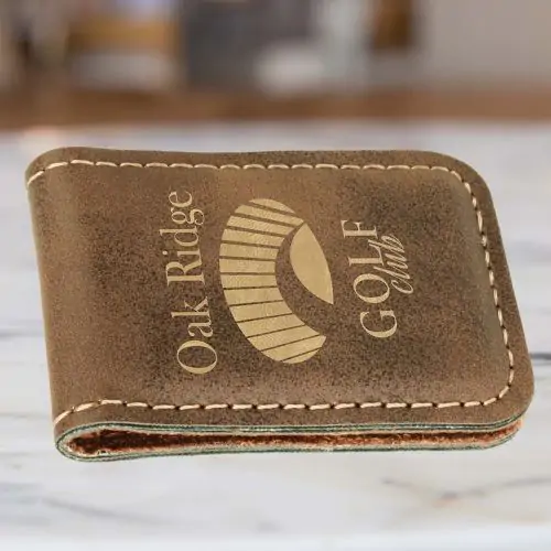 Personalized Money Clip With Metallic Gold Engraving