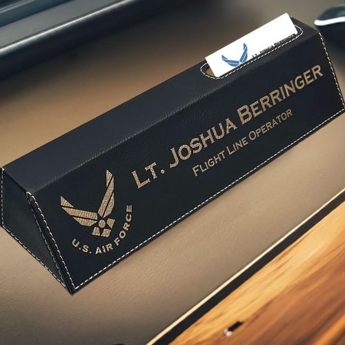 Personalized Leatherette Desk Name Bar 