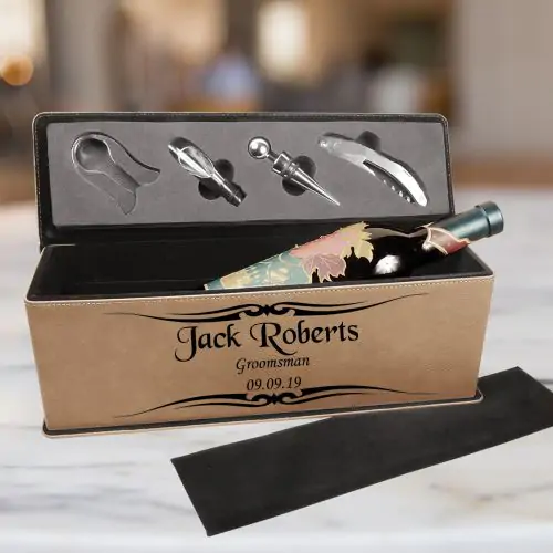 Groomsmen Gift Wine Box And Tool Set